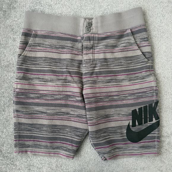 Nike Other - Nike FC Sweat Shorts Mens Large Gray Stripe French Terry Drawstring Soccer